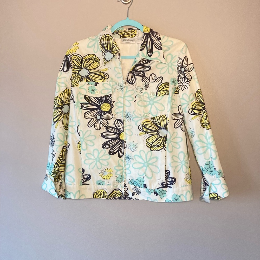 NWT Patchington Floral Jacket Full Zip S Cotton Colorful. 
Lightweight